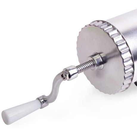 Шприц для начинения колбас 2,5 кг из алюминия с насадками (Ø1,2см, Ø1,5см, Ø2см) Kamille 6501