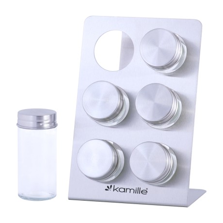 Набор ёмкостей для специй на прямоугольной подставке Kamille 7036