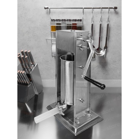 Шприц для начинения колбас 5кг из нержавеющей стали с насадками Kamille 6508