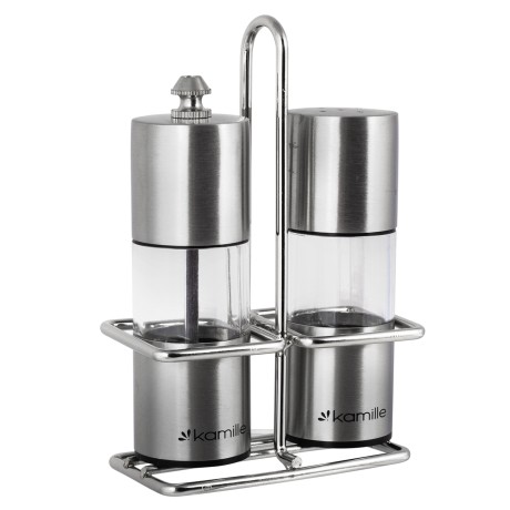 Набор емкость для соли+перцемолка 2 шт. Kamille 7052