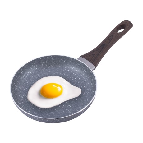 Сковорода 24см. с антипригарным покрытием Grey marble из алюминия Kamille 4113