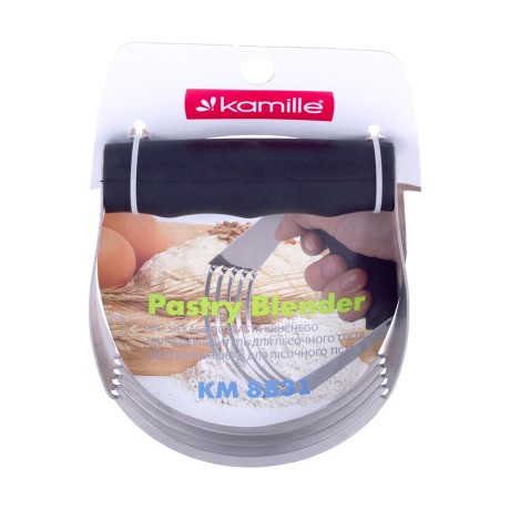 Резак для теста из нержавеющей стали с силиконовой ручкой 11,5*12*3,8 см. Kamille 8831