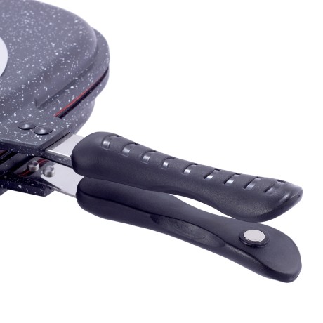 Сковорода-гриль двойная 32*24см из литого алюминия с антипригарным покрытием Kamille 4432