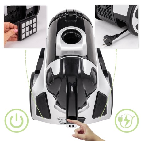 Пылесос циклонный 800Вт черно-серый Kamille 6904