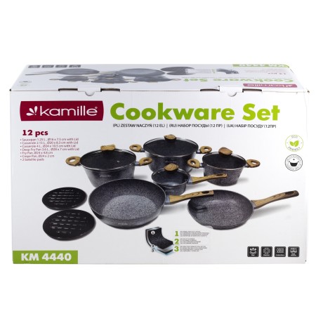 Набор посуды из литого алюминия 12 предм. Kamille 4440