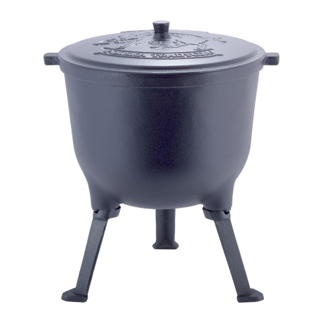 Котелок чугунный эмалированный на ножках 15л. Kamille 4808M