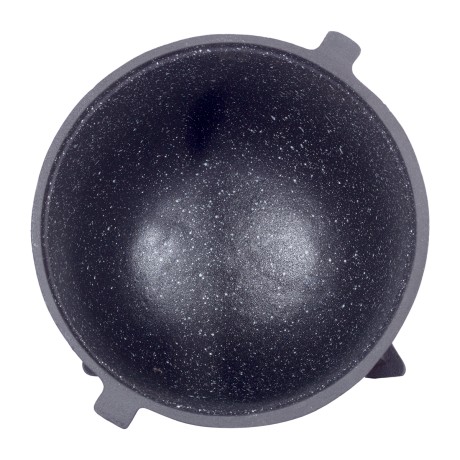 Котелок чугунный эмалированный на ножках 15л. Kamille 4808M