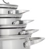 Набор кастрюль 8 предметов (1.8л, 2.3л, 3.3л, 5.8л; 7-слойное дно) из нержавеющей стали Kamille 4708S