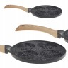 Сковорода для оладьев 22см Улыбки с антипригарным покрытием Black Marble из алюминия с индукцией Kamille 4216