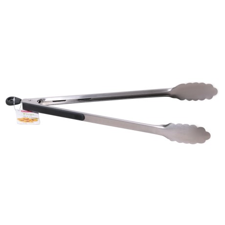 Щипцы 35.5см из нержавеющей стали с силиконовыми вставками на ручках Kamille 7519