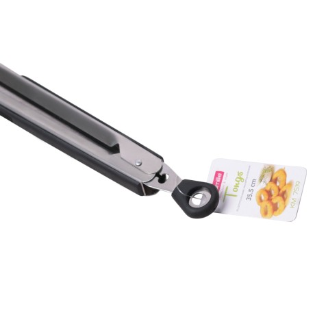 Щипцы 35.5см из нержавеющей стали с силиконовыми вставками на ручках Kamille 7519