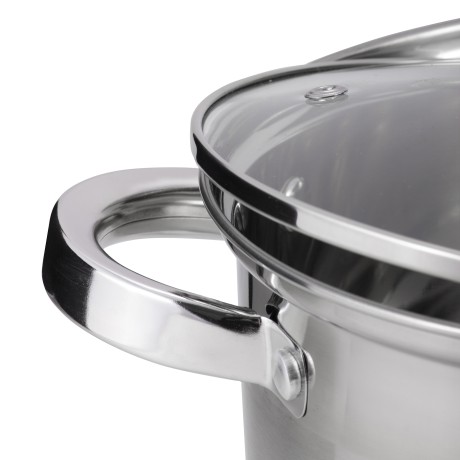 Набор посуды 12 предметов (кастрюли 1л, 1.8л, 2.5л, 3.8л, 4,5 л, 6.5л; полые ручки) из нерж. стали Kamille 5638S