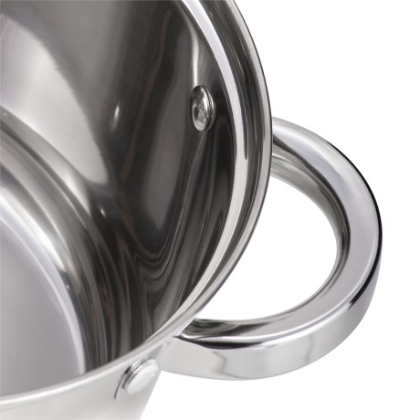 Набор посуды 12 предметов (кастрюли 1л, 1.8л, 2.5л, 3.8л, 4,5 л, 6.5л; полые ручки) из нерж. стали Kamille 5638S