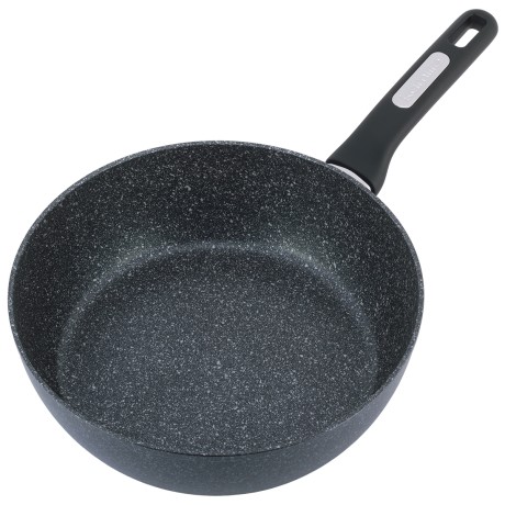 Сотейник Ø28*8,5см. с покрытием чёрный мрамор  из литого алюминия Kamille 5395MR