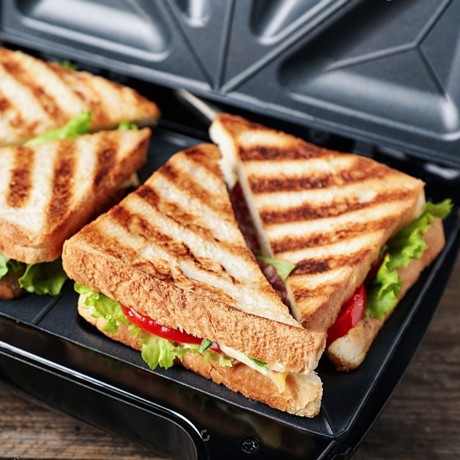 Гриль-мультипекарь сендвичница электрическая 21.6*12.6см Kamille 6717