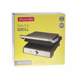 Гриль-мультипекарь электрический 2000W Kamille 6706