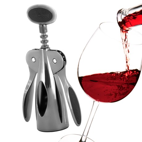 Штопор 17*6см из титаново-цинкового сплава с TPR-вставками на ручках Kamille 5082