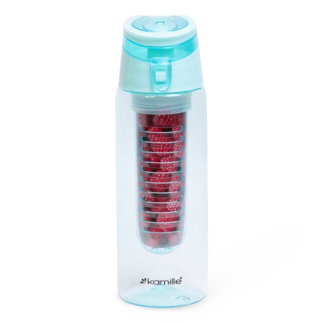 Бутылка спортивная для воды 660ml из пластика (тритан) голубой Kamille 2303